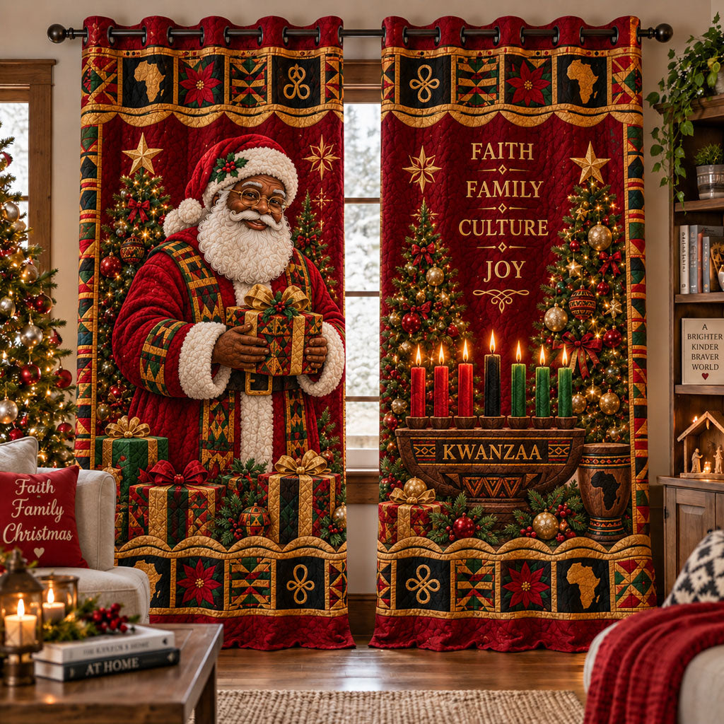 Kwanzaa Holiday Heritage Quilted Curtains SN0PT1253