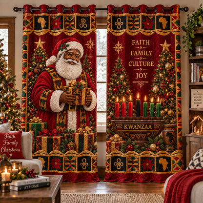 Kwanzaa Holiday Heritage Quilted Curtains SN0PT1253