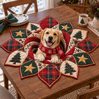 Labrador Holiday Custom Shape Quilted Table Topper SN0TD866