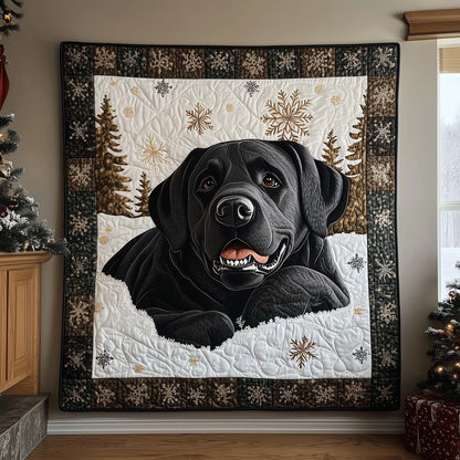 Labrador Sleigh Hug Quilted Blanket NCU0TH2356