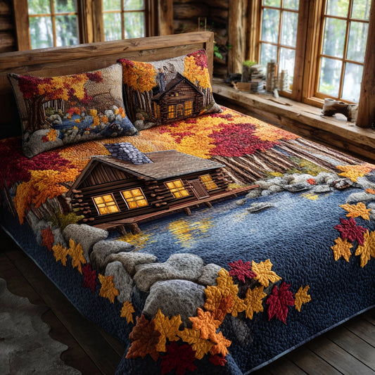 Lake Porch 3-Piece Quilted Bedding Set NCU0LV147
