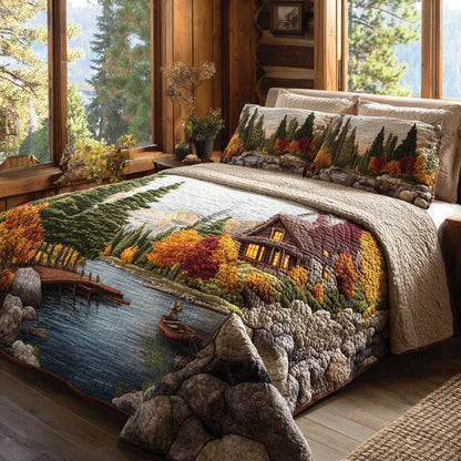 Lakeside Cabin 3-Piece Quilted Bedding Set NCU0LV134