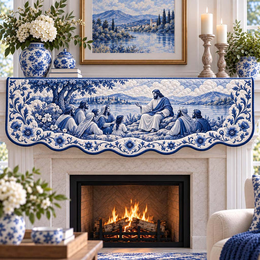 Lakeside Sermon Quilted Mantel Scarf SN0HH0998