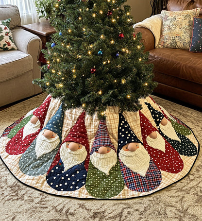 Land of Gnome Quilted Christmas Tree Skirt NCU0PT1029