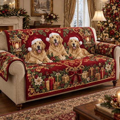 Lantern Golden Trio Quilted Sofa Cover SN0HH0409