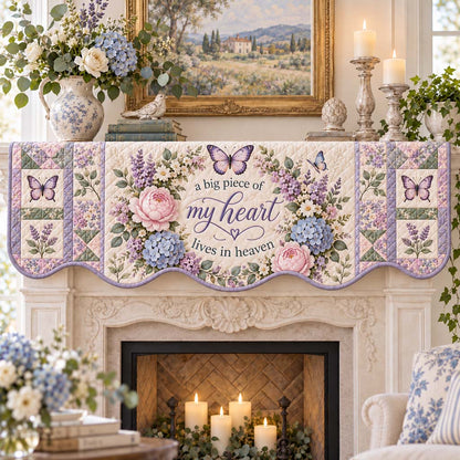 Lavender Butterfly Quilted Mantel Scarf SN0HH0599
