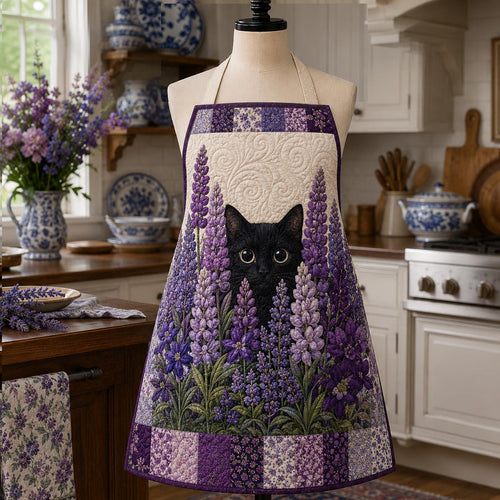 Lavender Whiskers Quilted Apron SN0DV104