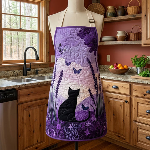 Lavender Whiskers Quilted Apron SN0PT152