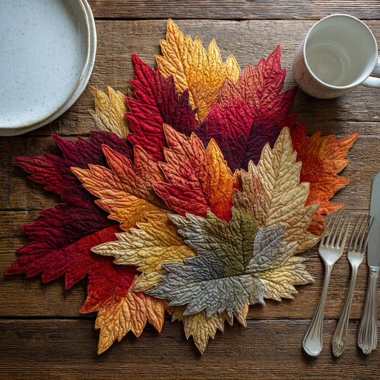 Layered Forest Canopy Custom Shape Quilted Placemat NCU0LV006