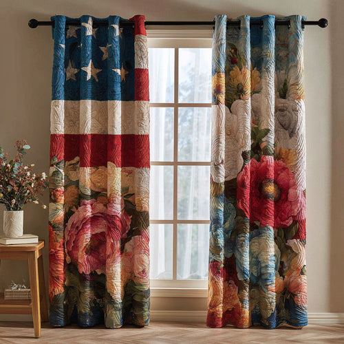 Liberty Bloom Quilted Curtains NCU0TN247