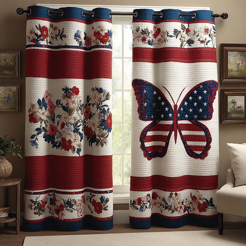 Liberty Butterfly Glow Quilted Curtains NCU0QQ310