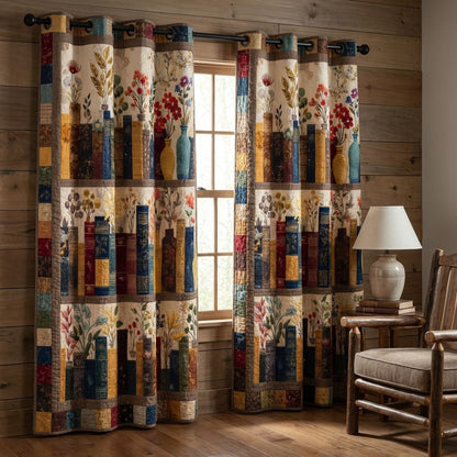 Library Bloom Quilted Curtains NCU0KD037