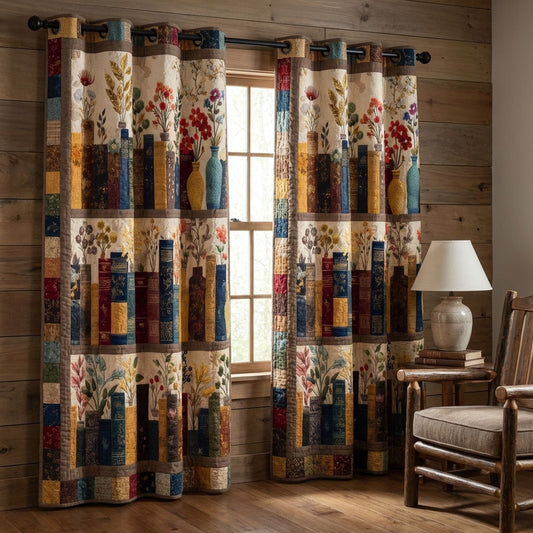 Library Bloom Quilted Curtains NCU0KD037