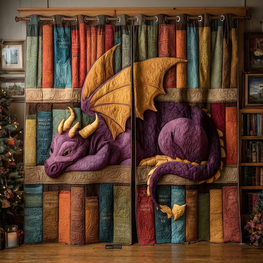 Library Dragon Quilted Curtains NCU0DH784