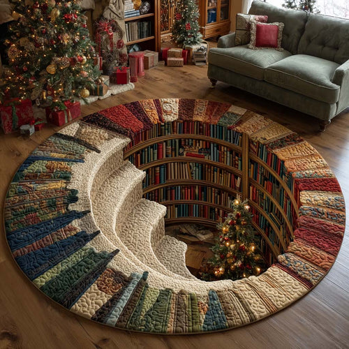 Library Hole Quilted Round Mat NCU0NT11234