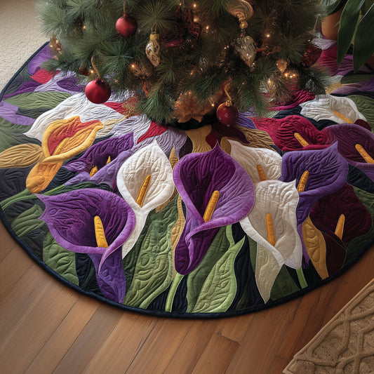 Lilies in Light Christmas Quilted Tree Skirt NCU0PTT2212