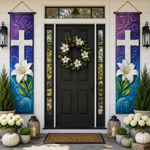 Lily Of Hope Welcome Door Banner SN0PT406