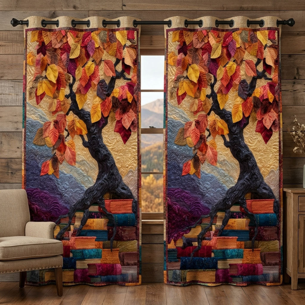 Literary Bloom Quilted Curtains NCU0KD042