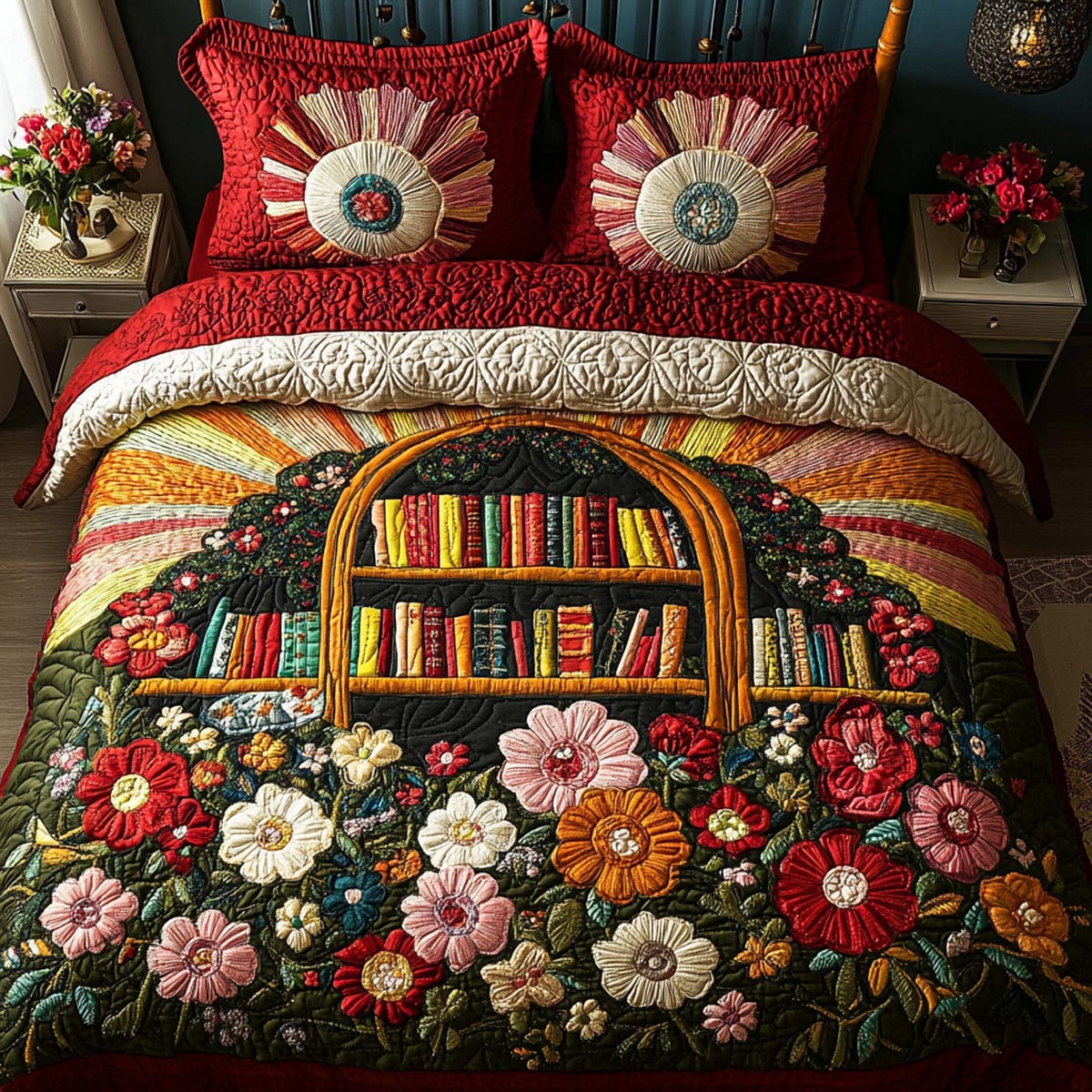 Literary Blooms Duvet Cover Set NCU0DV284
