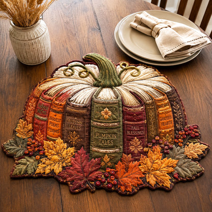 Literary Harvest Custom Shape Quilted Placemat SN0TV044
