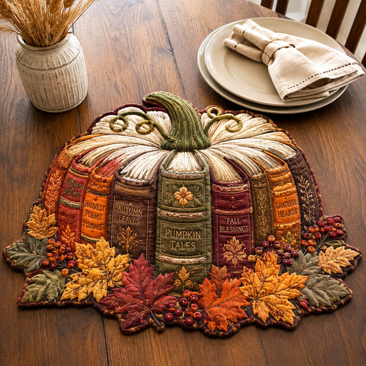 Literary Harvest Custom Shape Quilted Placemat SN0TV044