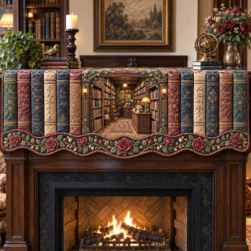Literary Hearth Quilted Mantel Scarf SN0TV595
