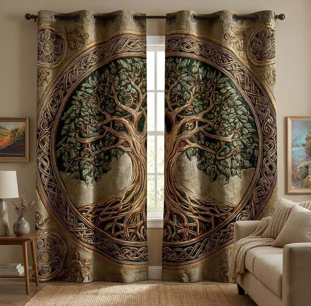 Living Roots Quilted Curtains NCU0QQ255
