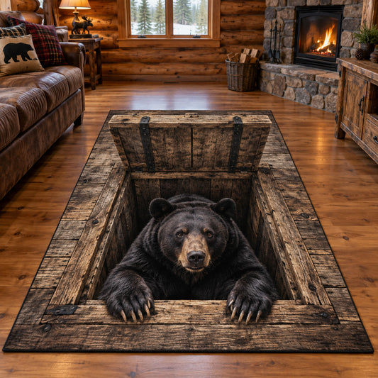 Lodge Bear Area Rug SN0TV688