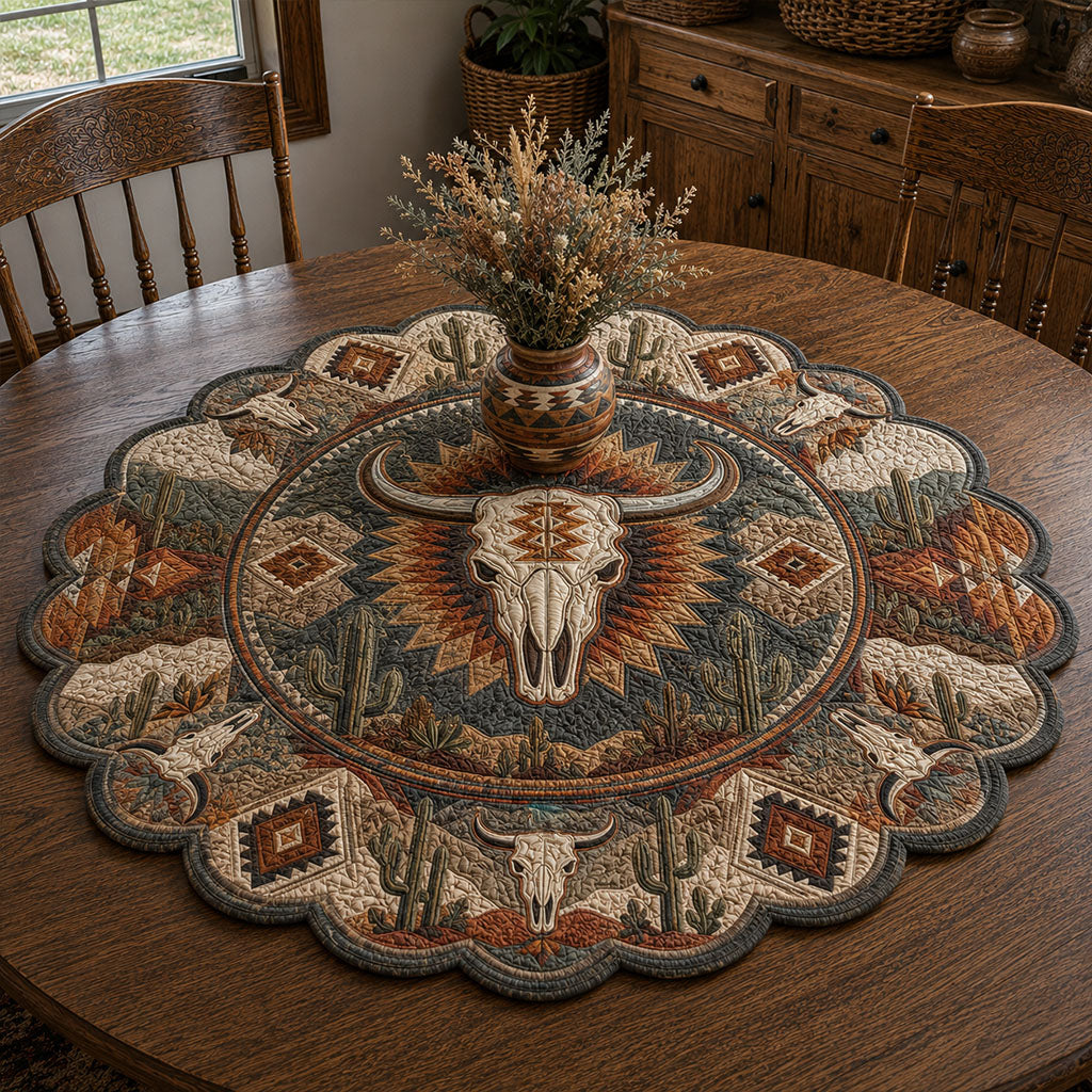 Lone Range Custom Shape Quilted Table Topper SN0PT810