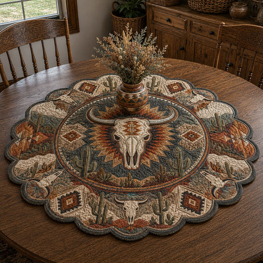 Lone Range Custom Shape Quilted Table Topper SN0PT810