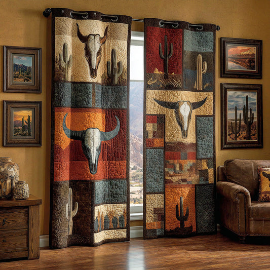 Longhorn Legacy Quilted Curtains NCU0DH812