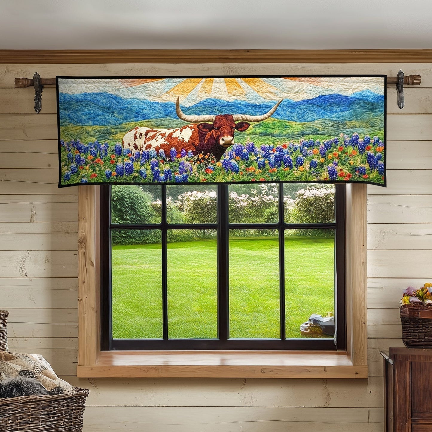 Longhorn Majesty Quilted Valance NCU0PT6329