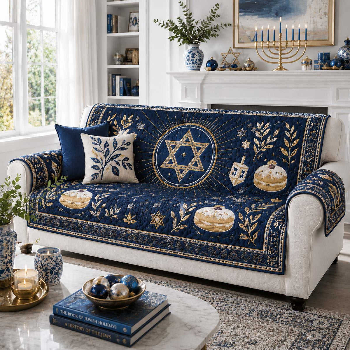 Luminous David Sunburst Quilted Sofa Cover SN0HH0209