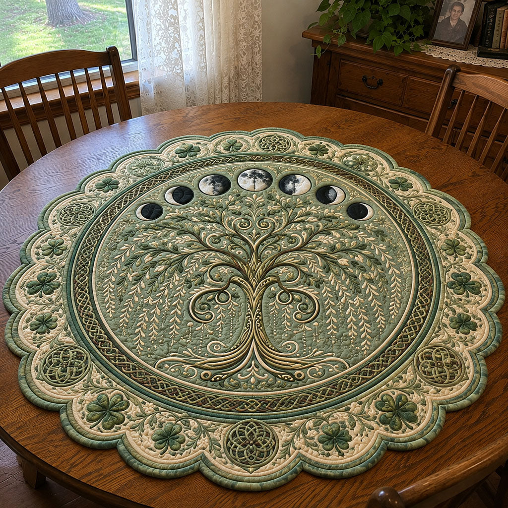 Lunar Garden Legacy Custom Shape Quilted Table Topper SN0PT874