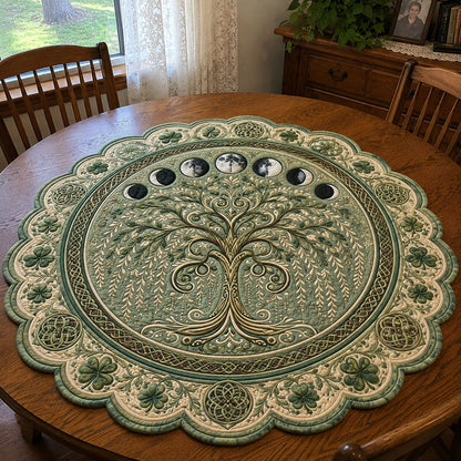 Lunar Garden Legacy Custom Shape Quilted Table Topper SN0PT874