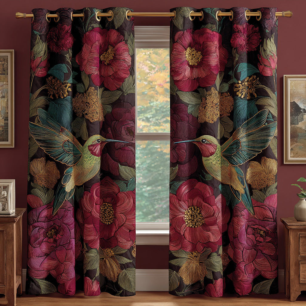 Lush Florals Quilted Curtains NCU0DH770