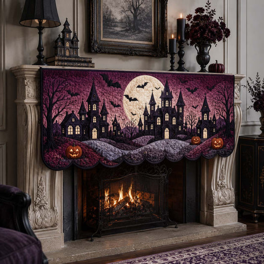 Magenta Witching Chateau Quilted Mantel Scarf SN0HH0220