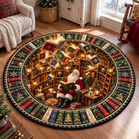 Magic Books Hidden Library Quilted Round Mat SN0TD903