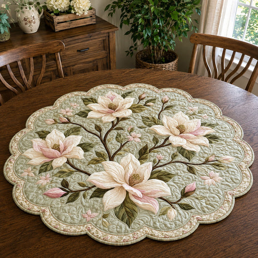 Magnolia Cottage Garden Custom Shape Quilted Table Topper SN0PT934