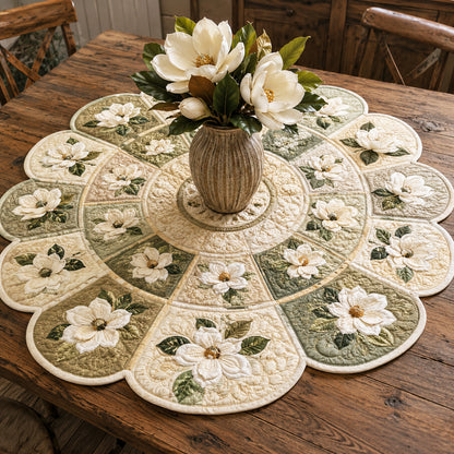 Magnolia Garden Custom Shape Quilted Table Topper SN0TV084