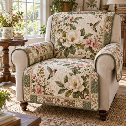 Magnolia Morning Hummingbird Quilted Sofa Cover SN0DV1104