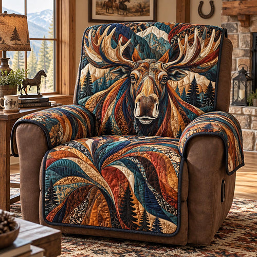 Majestic Moose Forest Quilted Sofa Cover SN0DV998