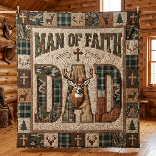 Man Of Faith Dad Quilted Blanket SN0DV064