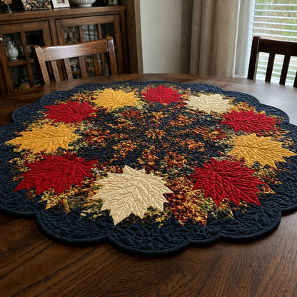 Maple Orchard Custom Shape Quilted Table Topper SN0PT475