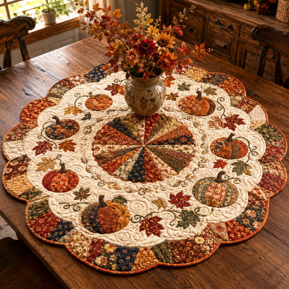 Maple Harvest Custom Shape Quilted Table Topper SN0TV055