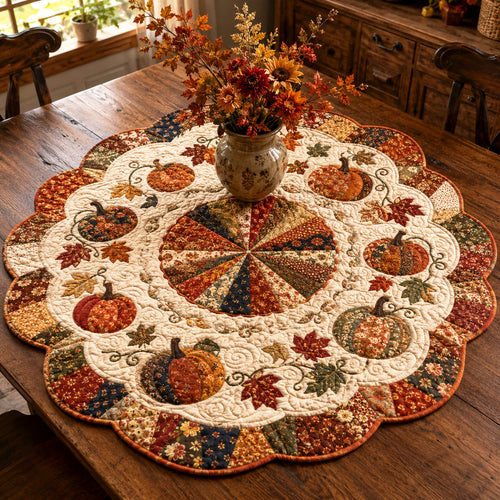 Maple Harvest Custom Shape Quilted Table Topper SN0TV055