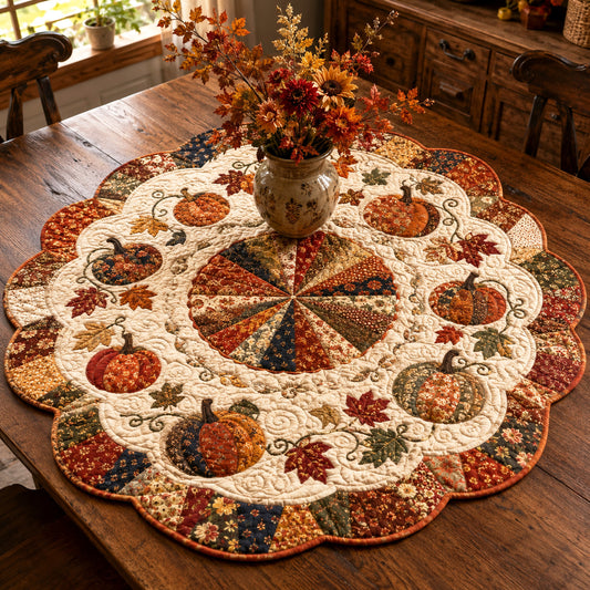 Maple Harvest Custom Shape Quilted Table Topper SN0TV055