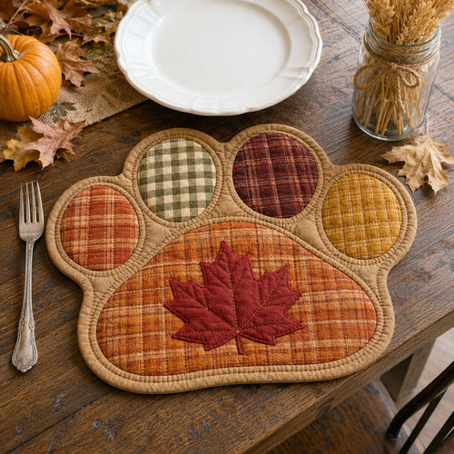 Maple Paws Custom Shape Quilted Placemat SN0TD049