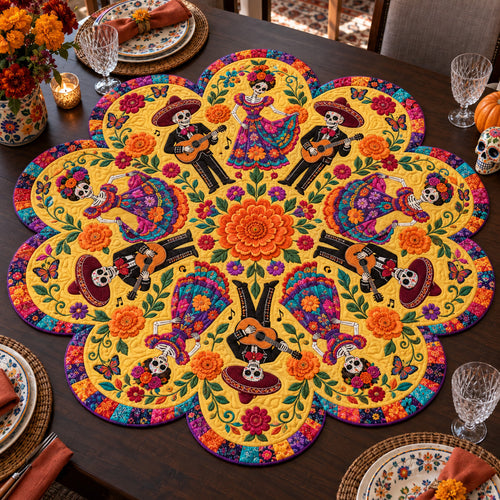 Marigold Catrina Custom Shape Quilted Table Topper SN0TV353