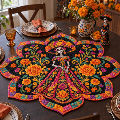 Marigold Celebration Custom Shape Quilted Table Topper SN0TD668